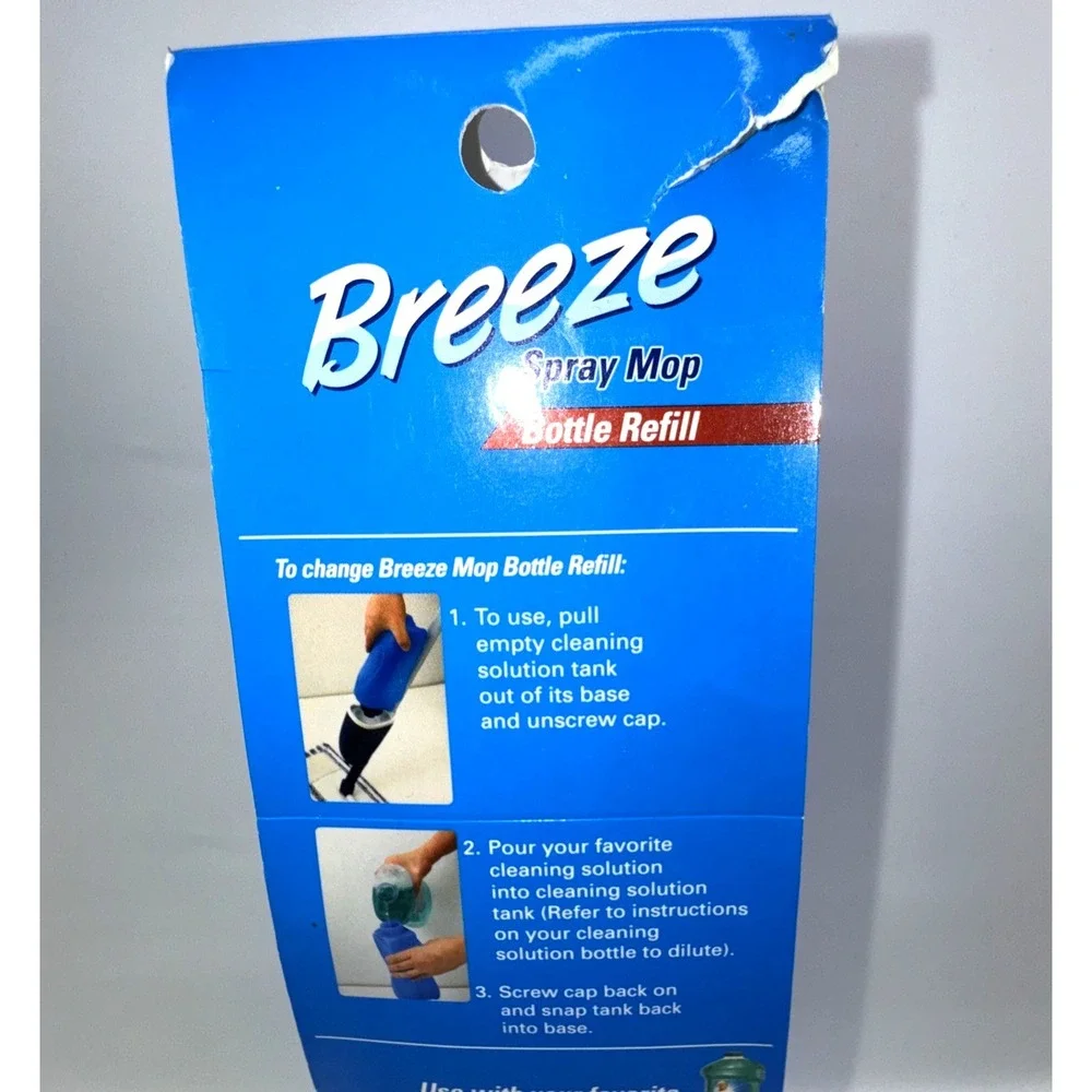 Mr. Clean Breeze Spray Mop Bottle Refill Replacement Tank Blue New Open Box